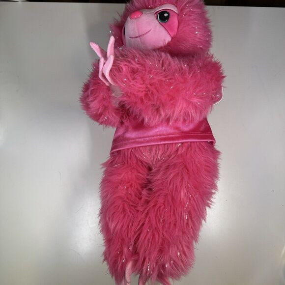 Build-A-Bear Pink Sparkle Sloth Plush 18" BABW Stuffed Animal Toy - Picture 3 of 12